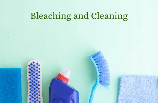 Bleach can be an ideal cleansing product if you have white toilet seats. Before using bleach, cover a sheet with plastic to avoid it from dripping down your floor. 