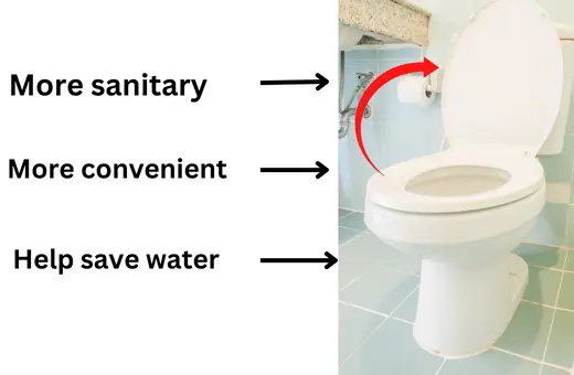 advantages of a self lifting toilet seat like they are more sanitary, more convenient