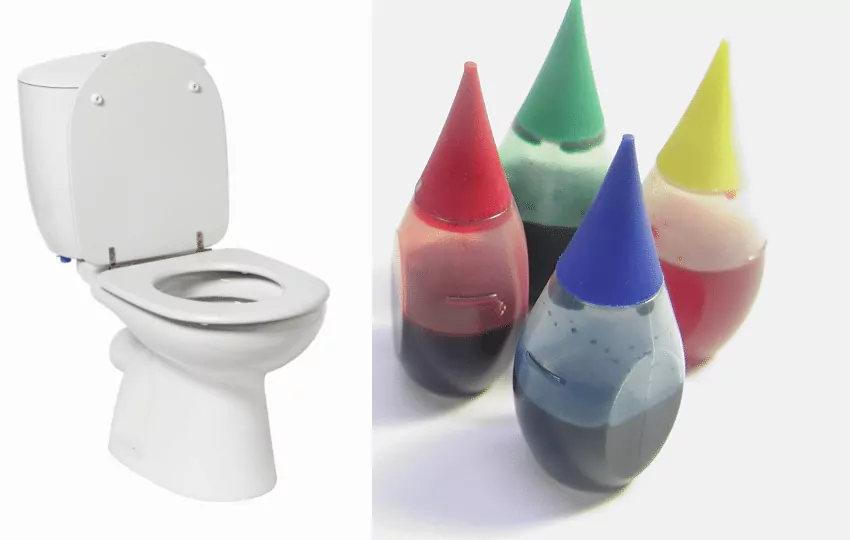 will food coloring stain a toilet